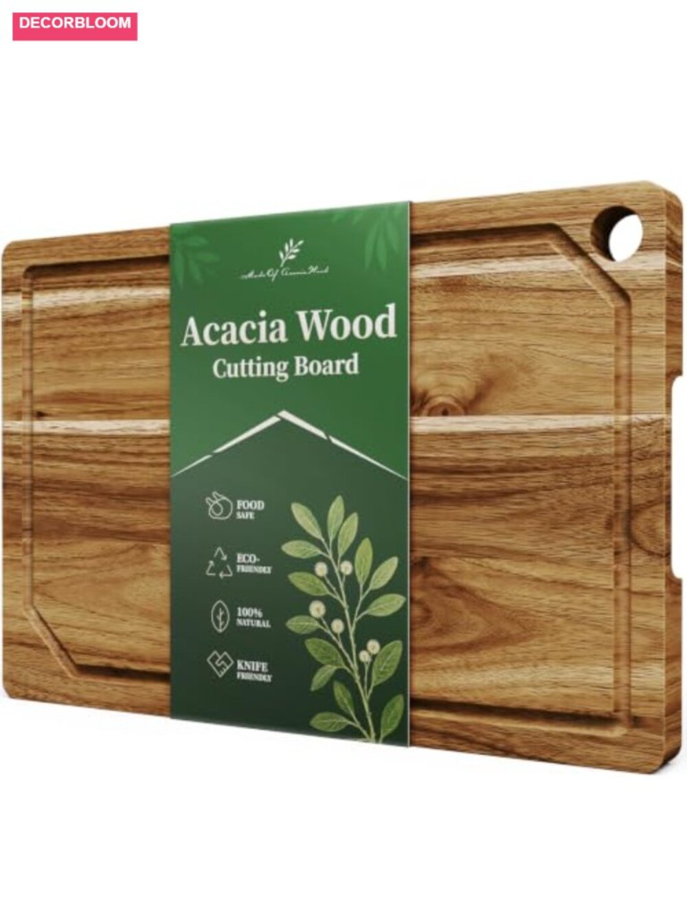 Acacia Wood Cutting Board Large Edge Grain Kitchen Chopping Board